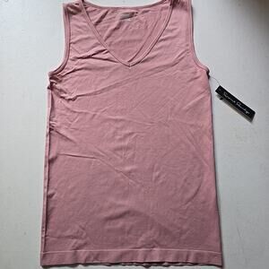 French Laundry Women's Sleeveless Pink Dusty Rose Tunic‎ Tank Top Size L XL NWT